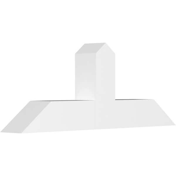 Ekena Millwork Portland Architectural Grade PVC Gable Bracket, 48"W x 18"H x 6"D x 6"F, 9/12 Pitch GBP048X18X0606POR00 - main